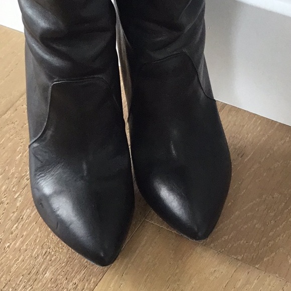 Loeffler Randall knee high black leather boots, size 10 - Picture 2 of 5